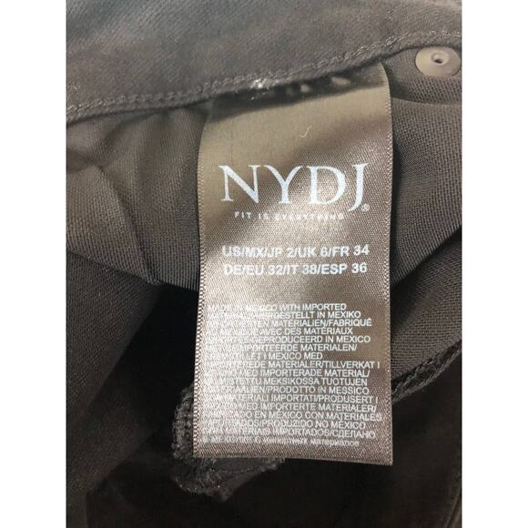 New NYDJ CURVES 360 Slim Straight Leg Ankle Jeans Black 2 Women's - Picture 6 of 7